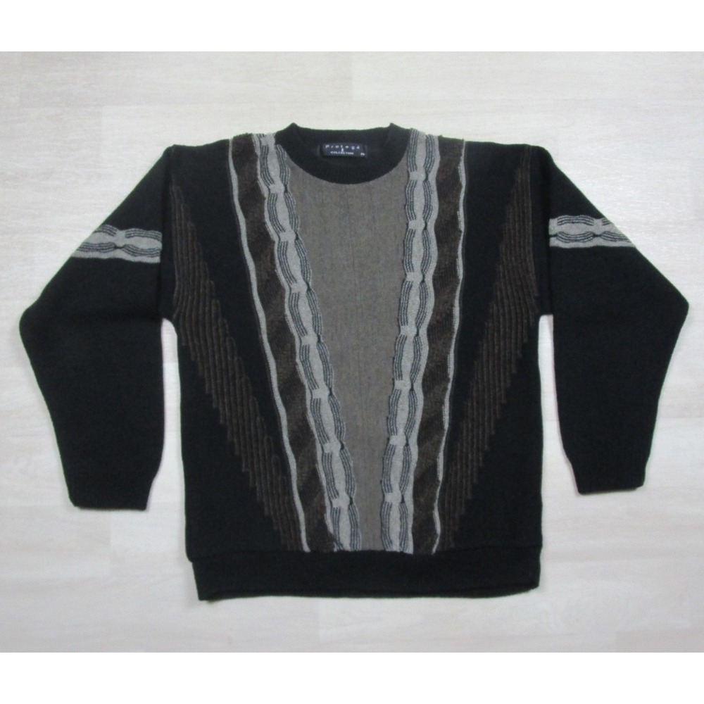 Vintage 90s Protege‎ Collection Sweater Mens Size (M) 3-D Knit USA Made
